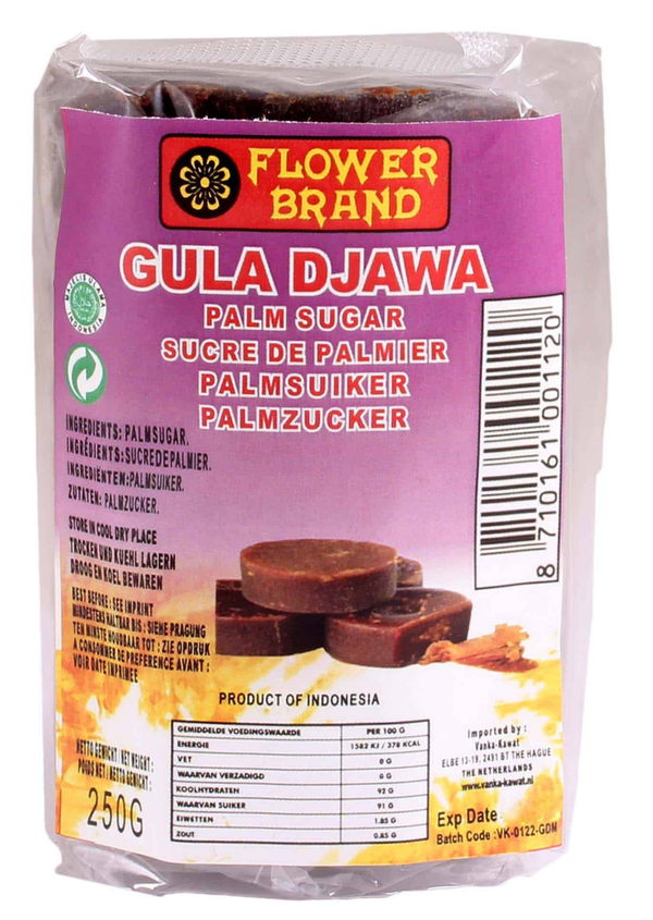 Flower Brand, Gula djawa palmsuiker schijfjes, 250 g