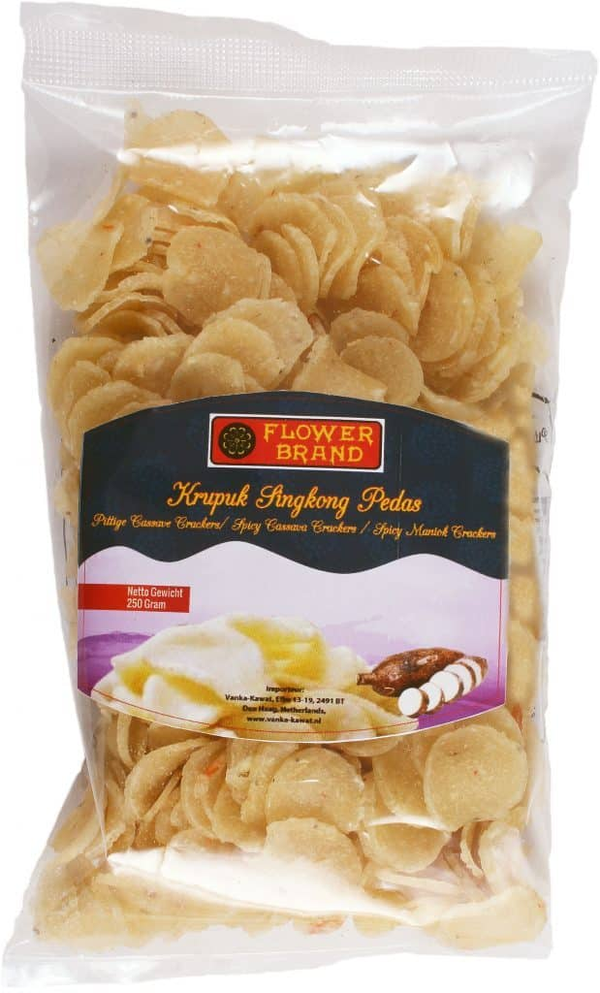 Flower Brand, Krupuk cassave singkong ongebakken, 250 g