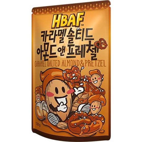 HBAF Karamel Gezouten Amandel & Krakeling 120 G