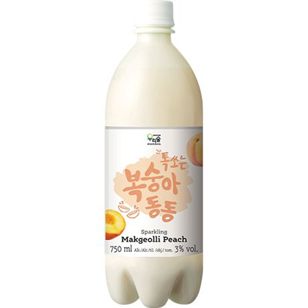 WOORISOOL, Rijstwijn Makgeolli Perzik 3% Alc., 750 ML