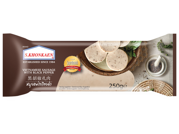 Vietnamese Sausage with Black Pepper S.Khonkaen, 250g