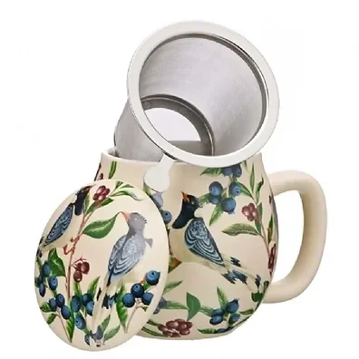 Birdy theemok met filter en deksel, Stelende Ekster