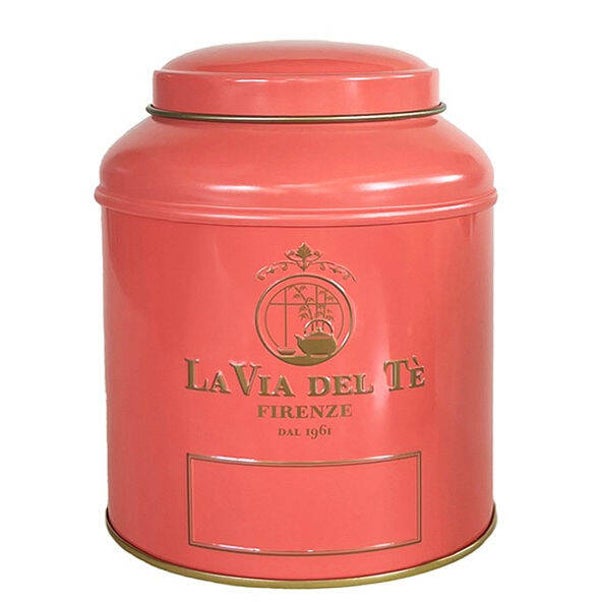 La Via del Tè, thee bewaarblik, peach 125 gram