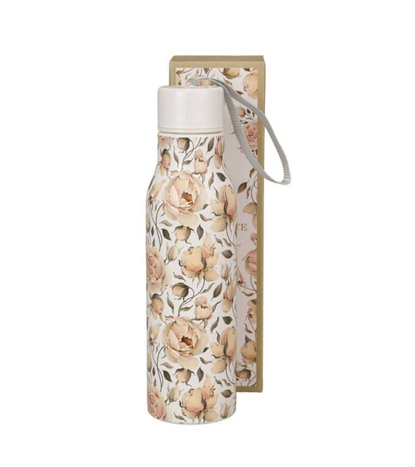 Drinkflessen engelse witte rozen