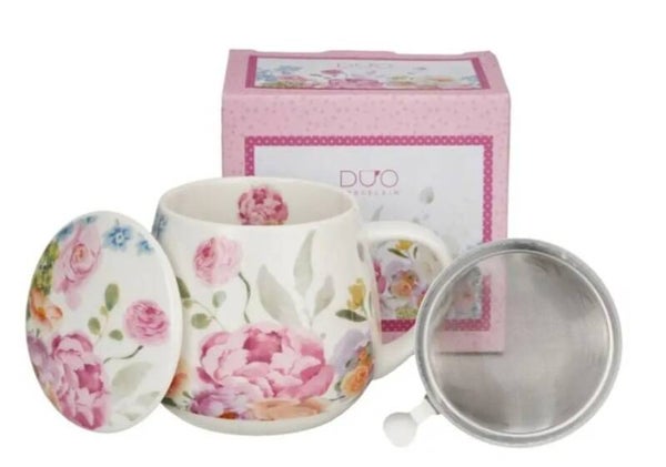Bloemen mok met infuser