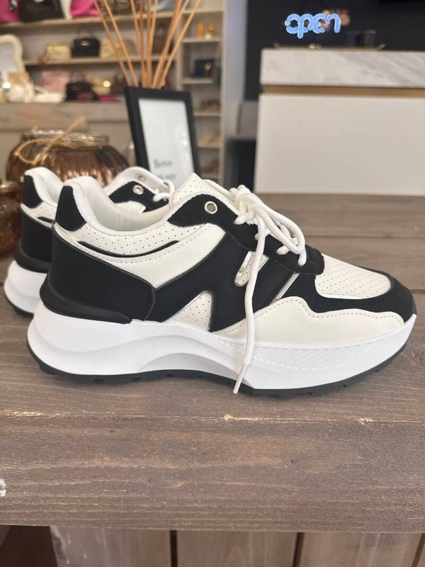 Sneaker zwart / wit