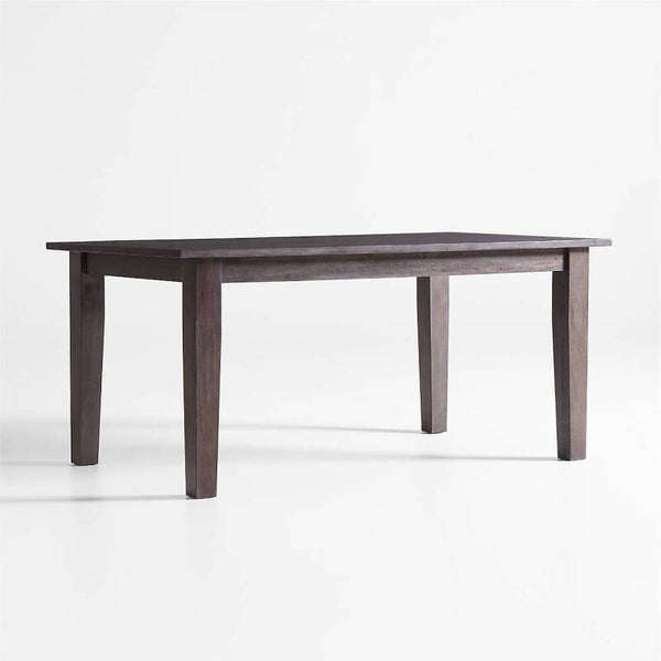 Beautiful Elegant Crate and Barrel Basque 82" Charcoal Grey Solid Wood Mango Wood Dining Table