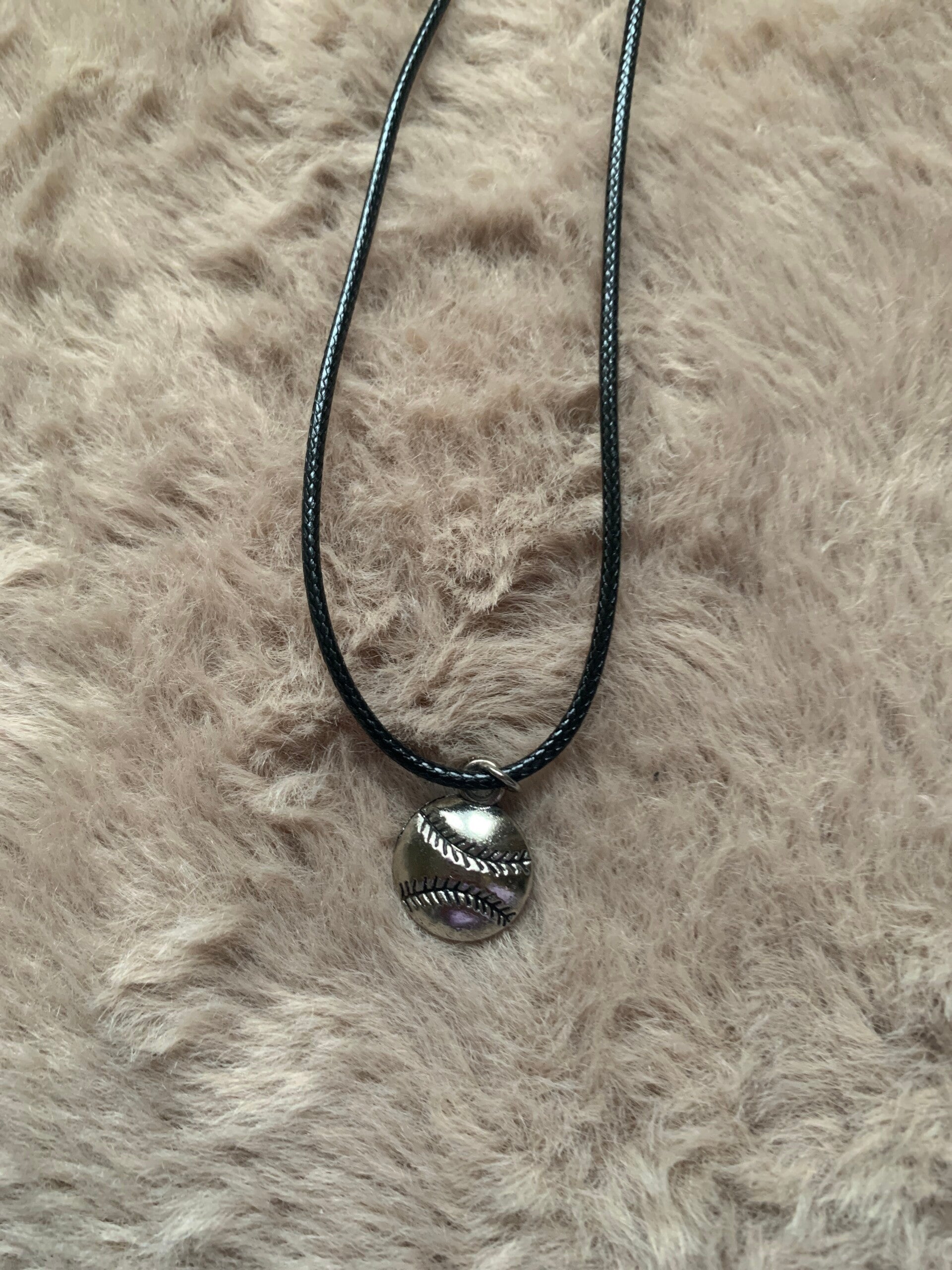 Zwart met zilver ketting bal