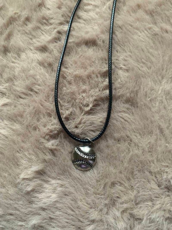 Zwart met zilver ketting bal