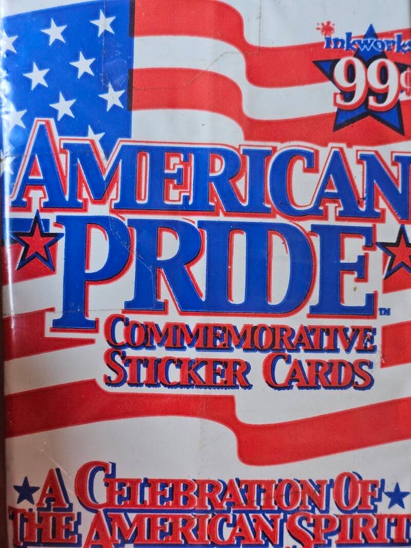 AMERICAN PRIDE COMMEMORATIVE STICKER CARDS FULL SET X45