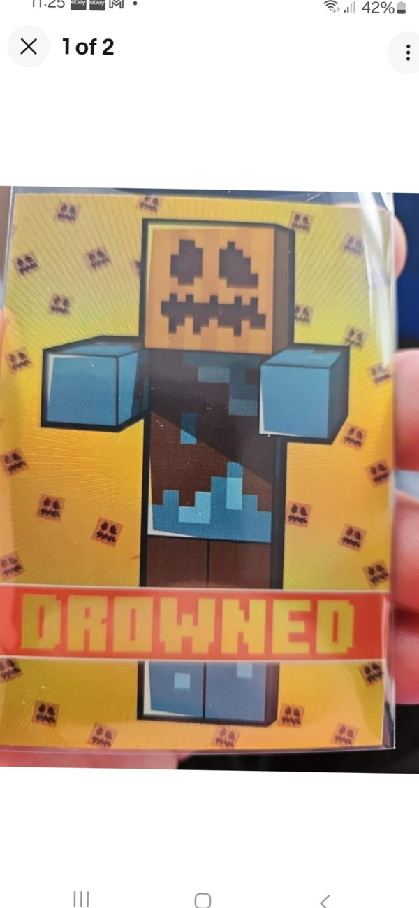 MINECRAFT TIME TO MINE GOLD TRADING CARD NUMBER 42