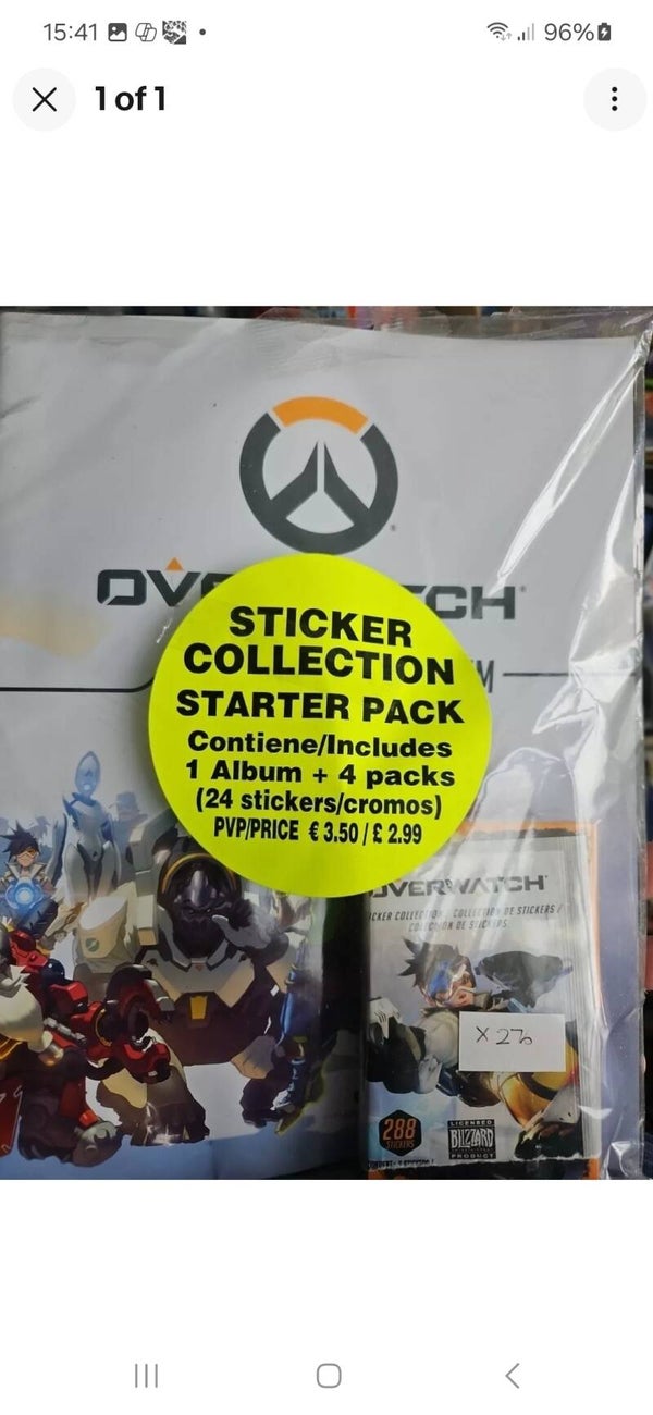 OVERWATCH NEAR FULL SET OF STICKERS X276 +ALBUM
