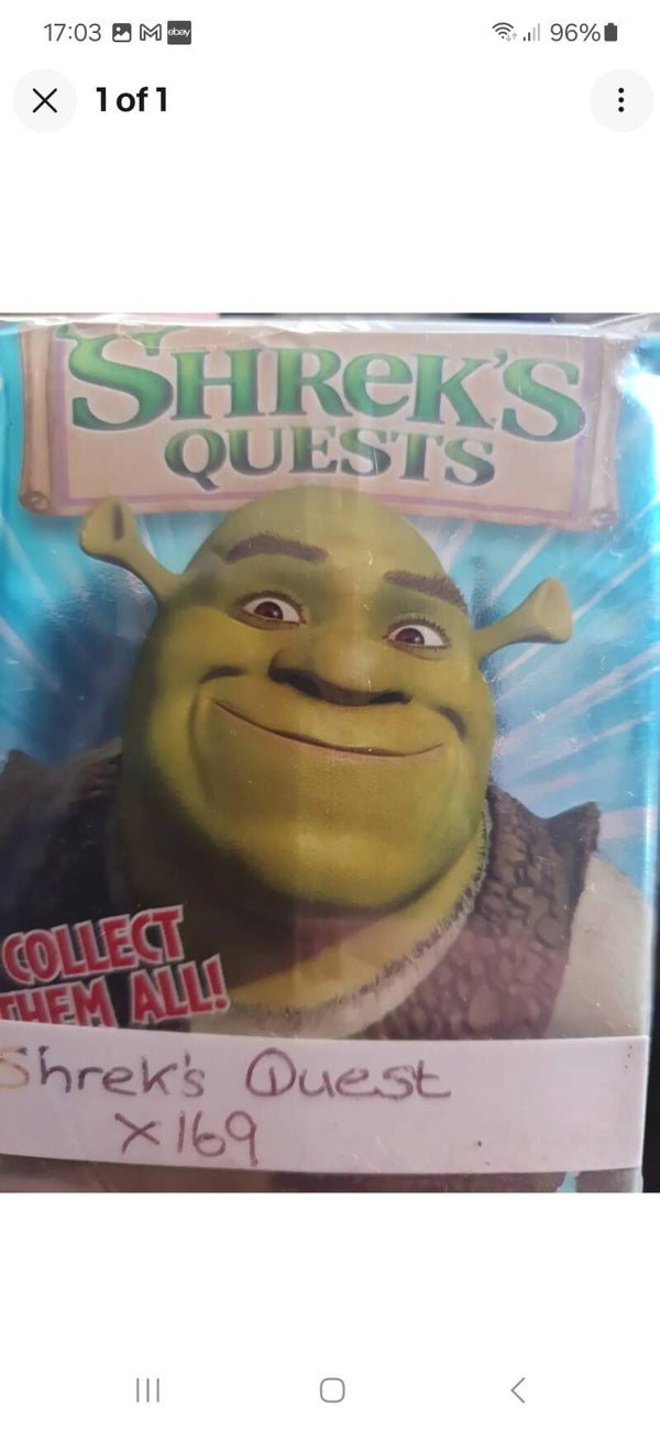 SHREK'S QUEST STICKERS X169 ALL DIFFERENT