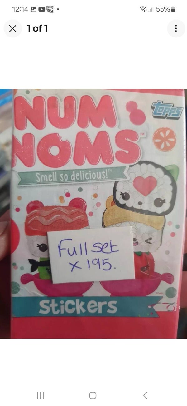 NUM NOMS FULL SET OF STICKERS X195 +ALBUM