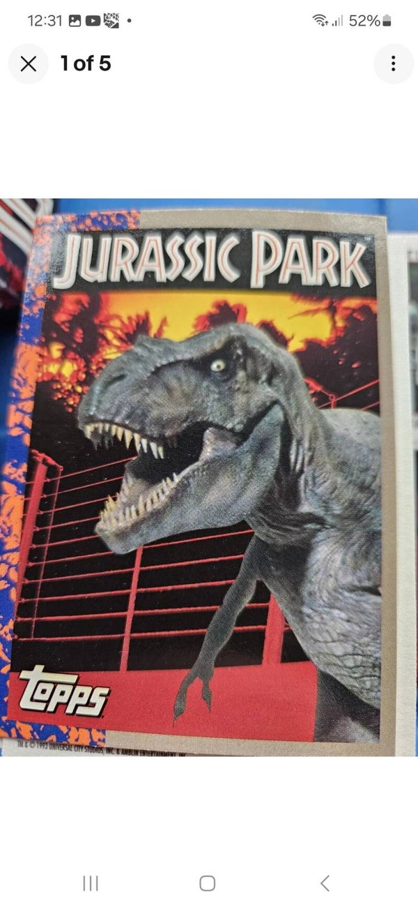 TOPPS JURASSIC PARK TRADING CARDS ENGLISH. NONE FOIL X268+ 137 FOIL +20