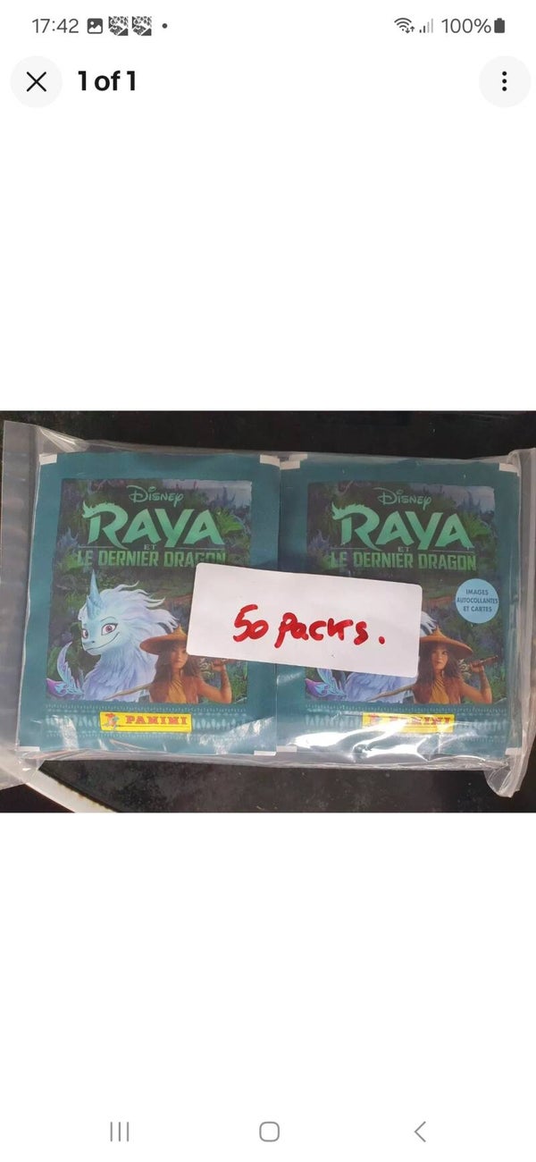 DISNEY RAYA X 50 PACKS OF STICKERS +STARTER PACK