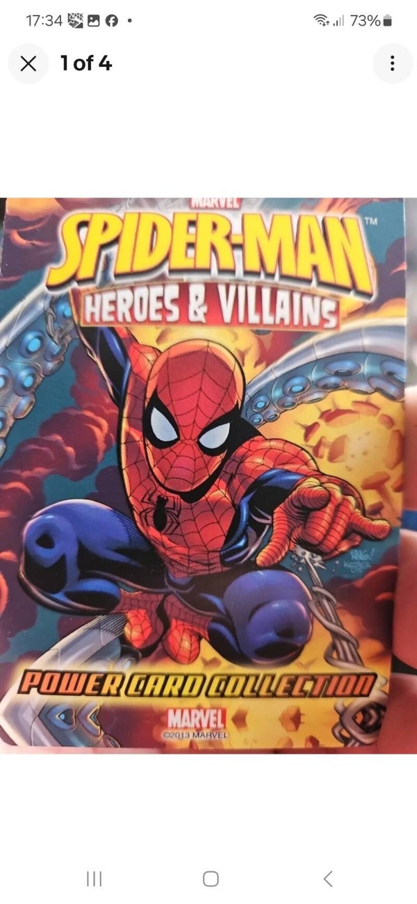 MARVEL SPIDERMAN HEROES & VILLAINS  POWER CARDS X250 ALL DIFFERENT.