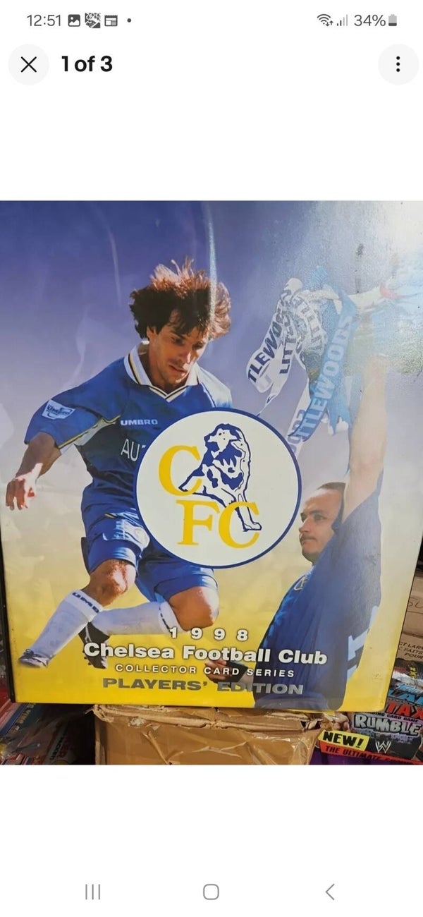 CHELSEA FOOTBALL CLUB 1998 FULL SET OF CARDS X108 IN A BINDER