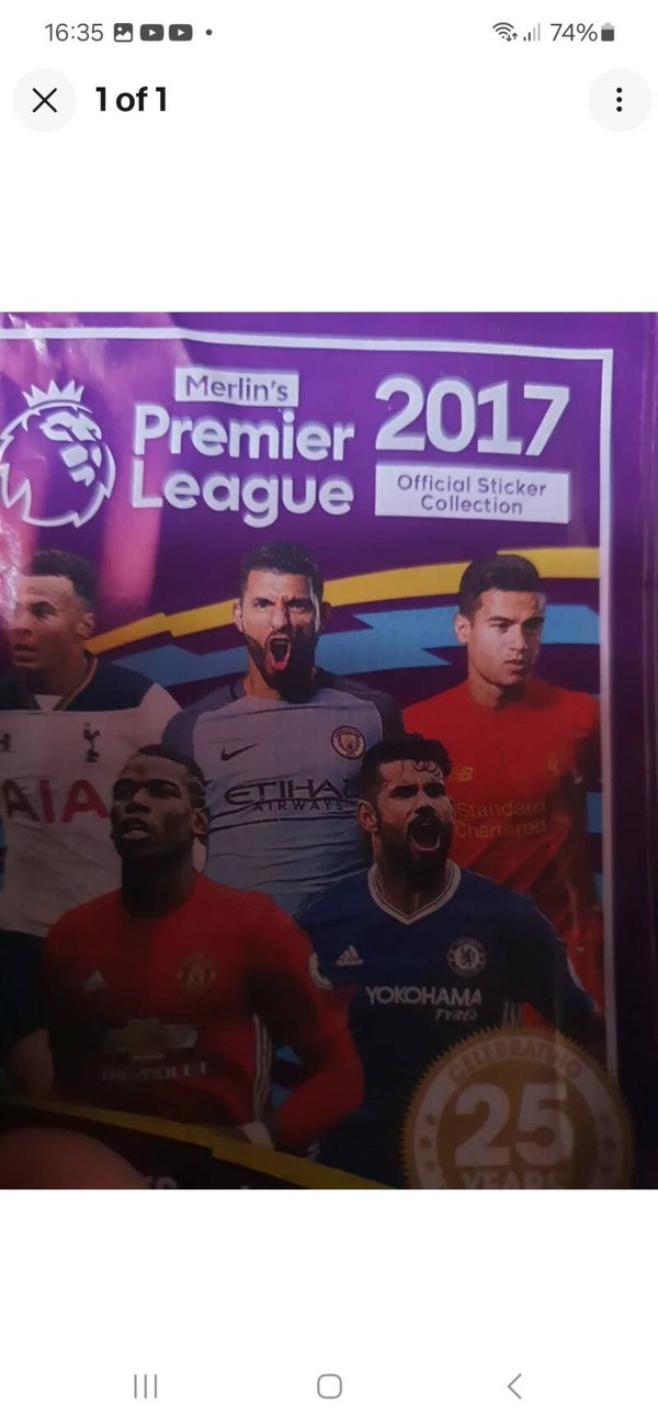 PREMIER LEAGUE 2017 X50 LOOSE STICKERS