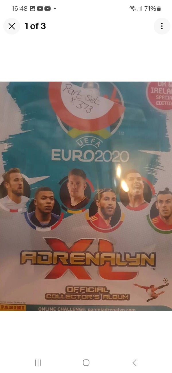 ADRENALYN XL UEFA EURO 2020 X373 CARDS IN A BINDER
