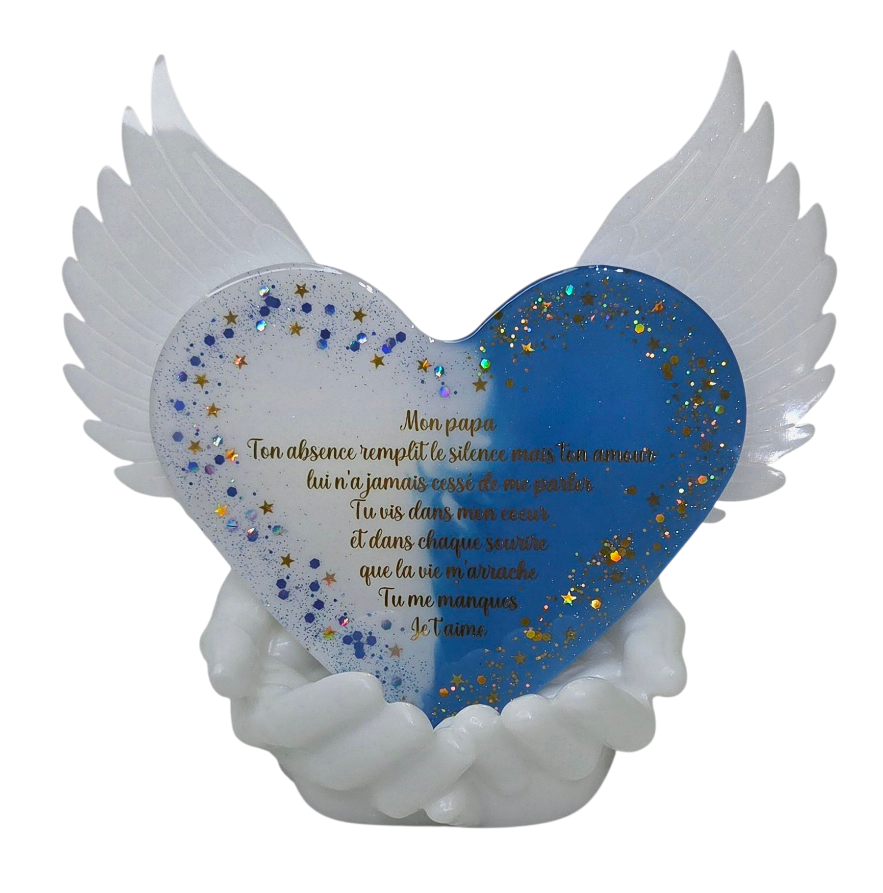 Coeur mains ailes d'anges