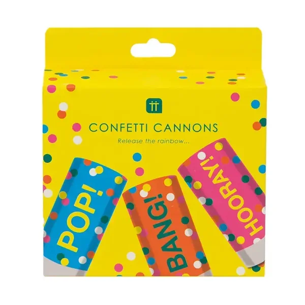 Birthday Confetti Cannons | 3 Pack | Birthday Gifts |