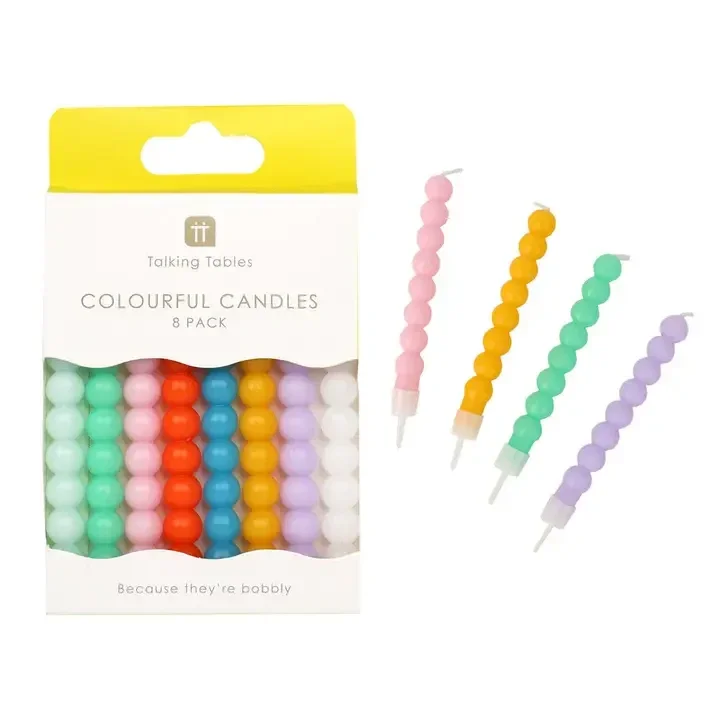 Bobble Birthday Candles - 8 Pack Cake Candles