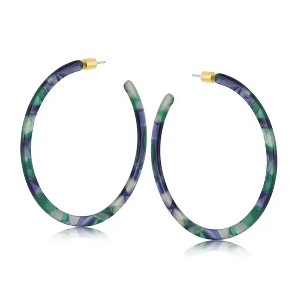 Big Metal Marina Over Sized Resin Earrings