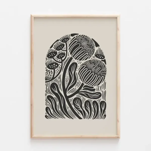 Lauren Marina A4 'bloom' Flowers Art Print