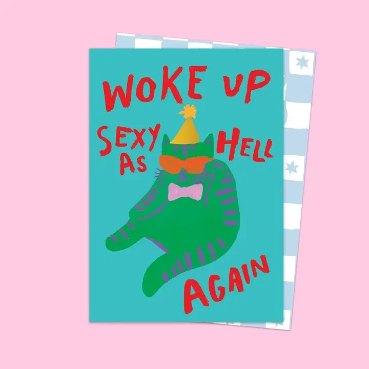 Eleanor Bowmer Sexy As Hell Cat Card