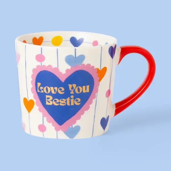 Eleanor Bowmer Heart Strings Love You Bestie Mug