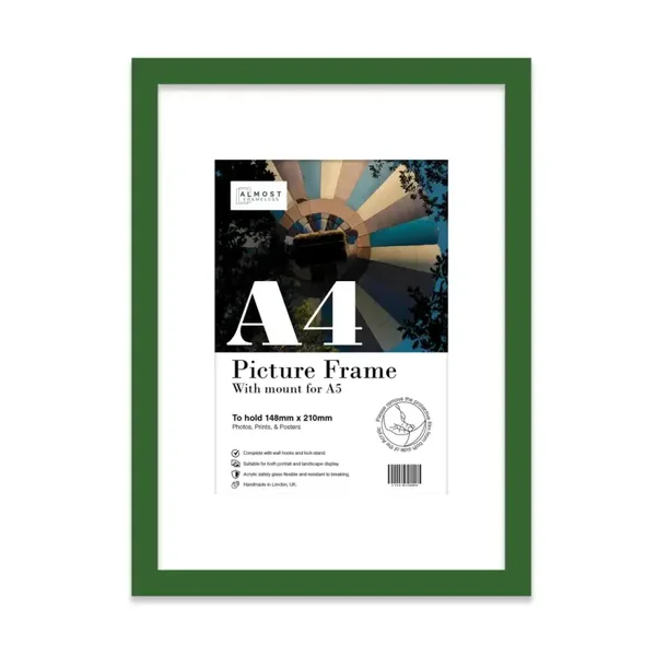 Green A4 Frame with Mount for A5