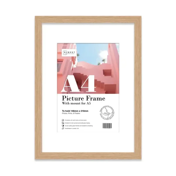 Oak A4 Frame with Mount for A5