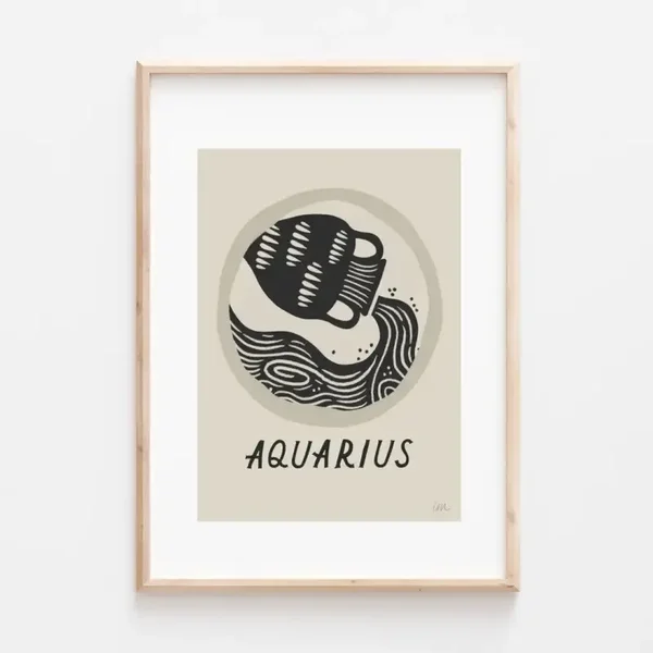 Lauren Marina Horoscope Print - Aquarius