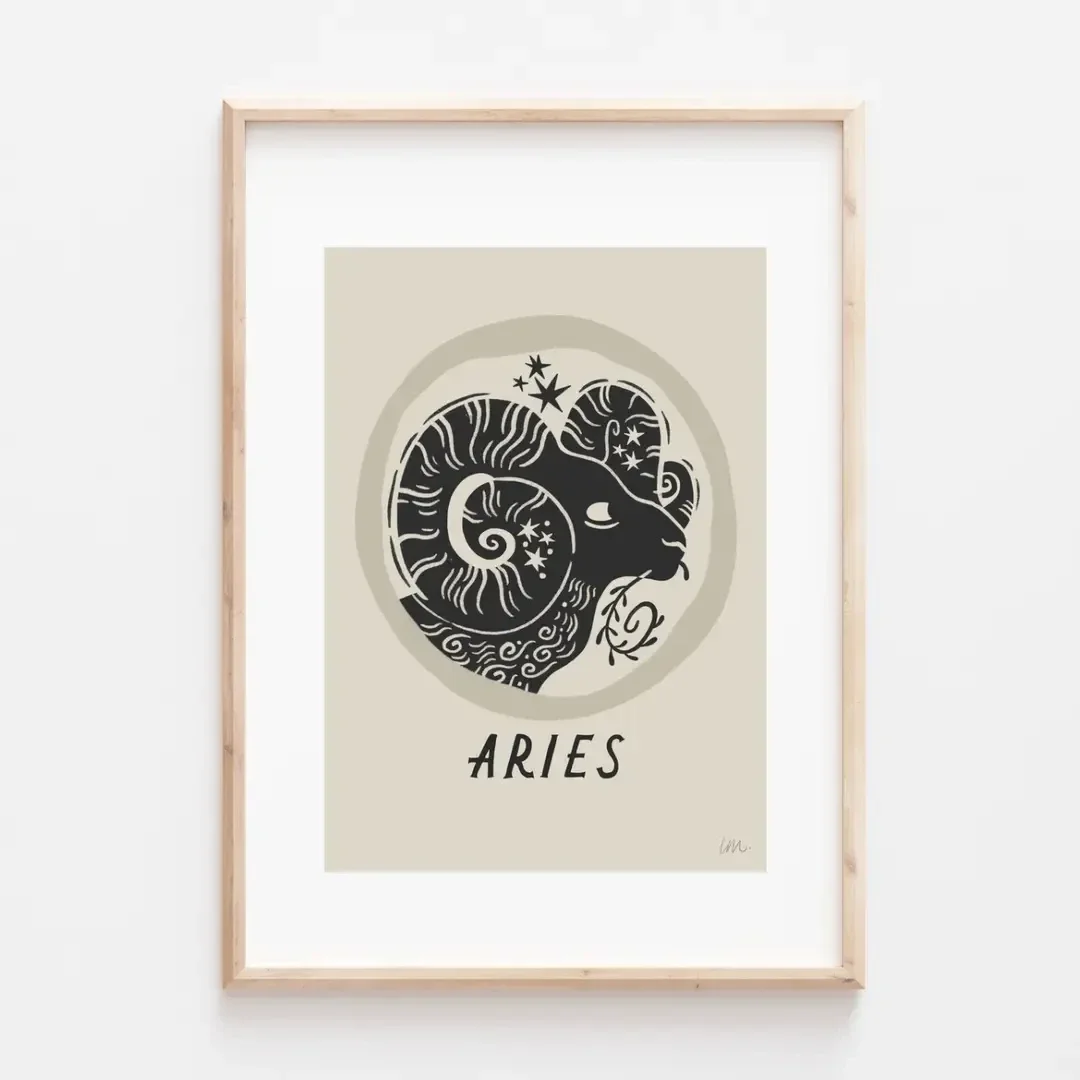 Lauren Marina Horoscope Print - Aries