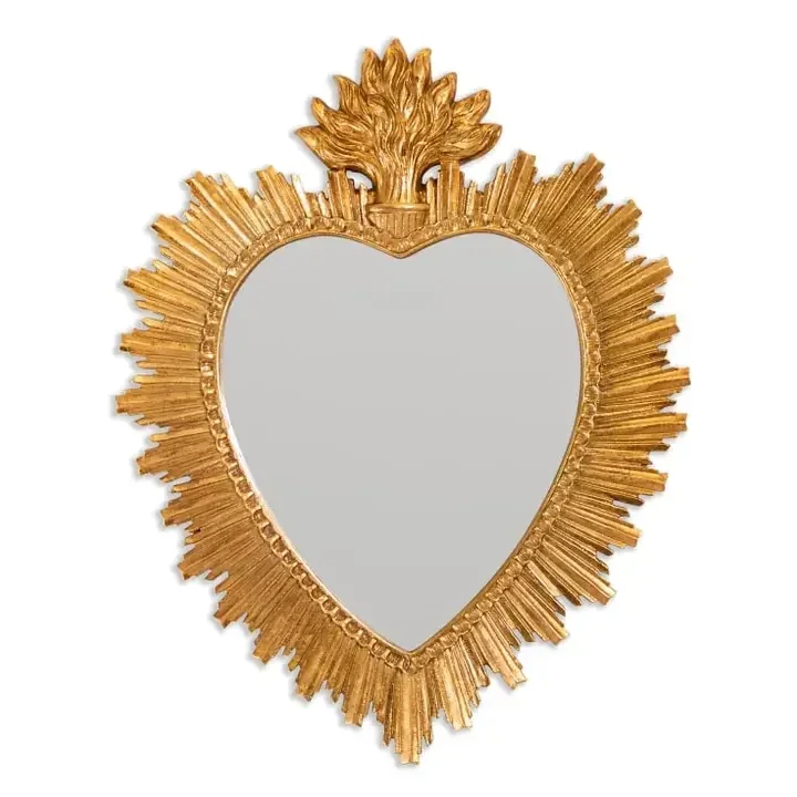 Medium Gold "Sacred Heart" Mirror