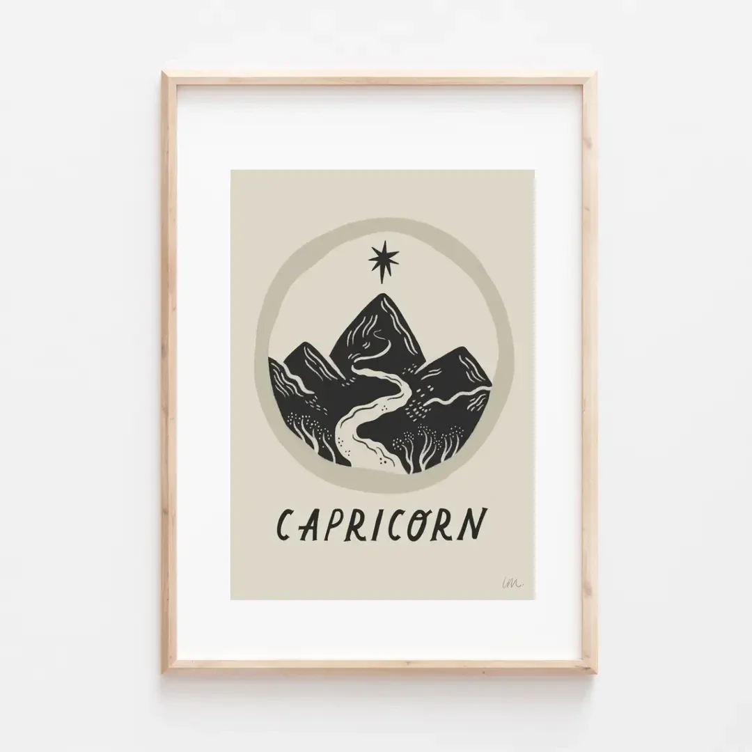 Lauren Marina Horoscope Print - Capricorn