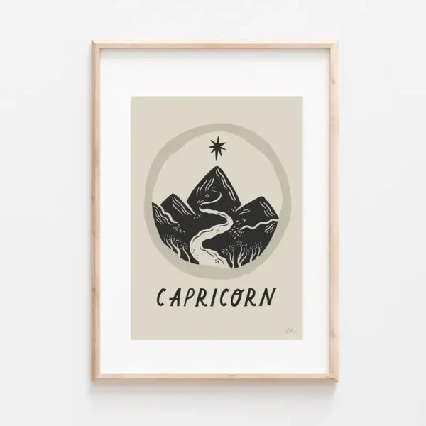 Lauren Marina Horoscope Print - Capricorn