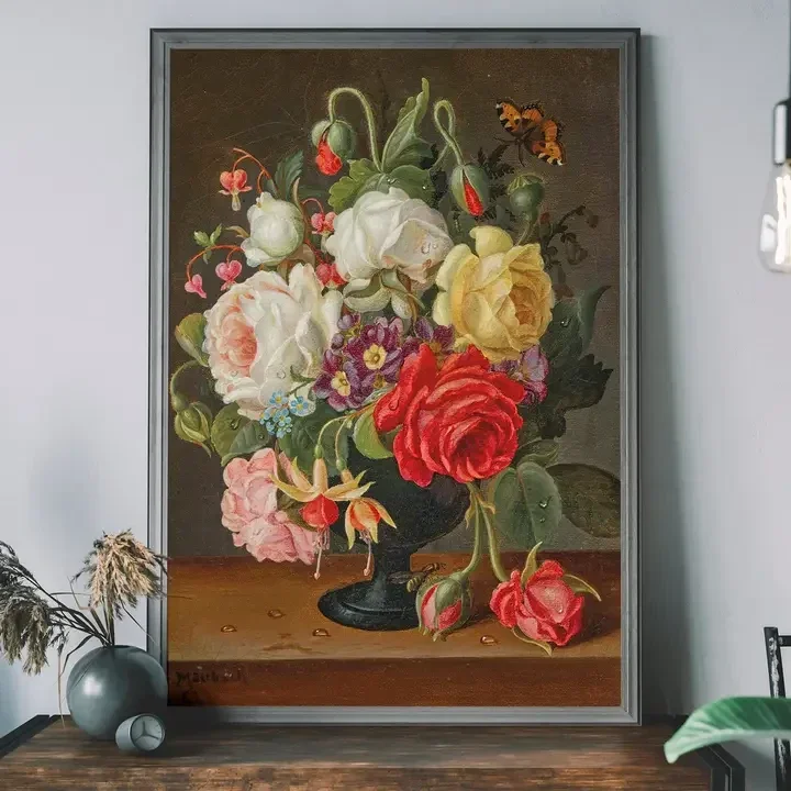 A3 Flowers By Christian Juel MöLlback Still Life Print
