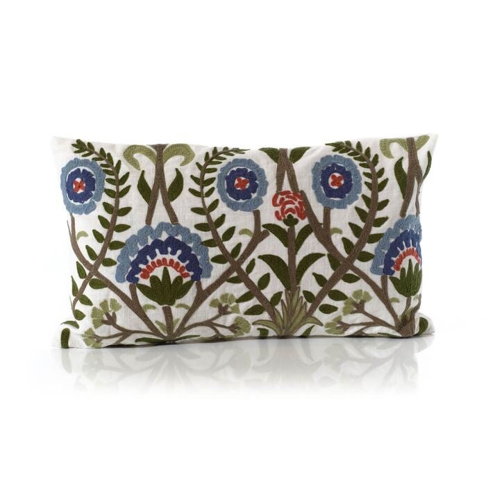 Flourish & Foliage Embroidered Cushion