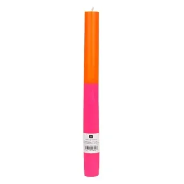 Orange and pink dinner candles