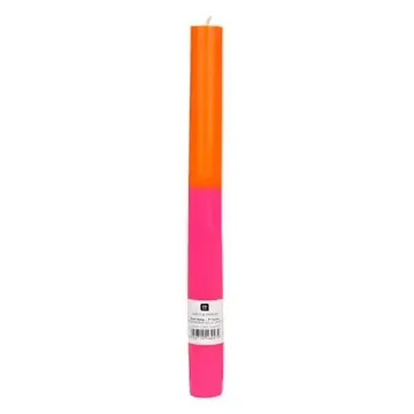 Orange and pink dinner candles