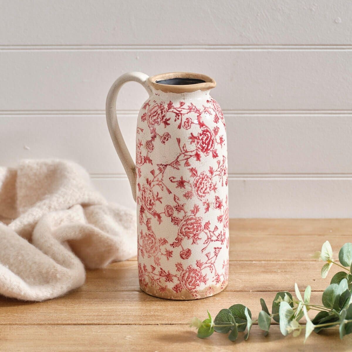 Stoneware Toile De Jouy Decorative Jug