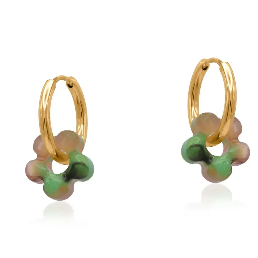 Big Metal Sabina petite flower hoops