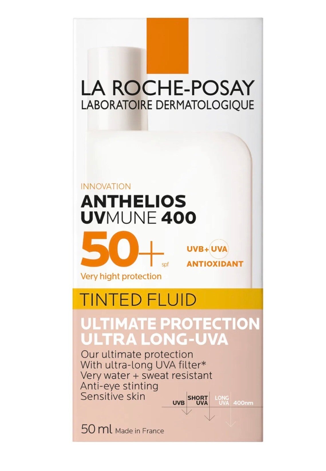 La Roche-Posay – Anthelios UVMUNE 400 Fluide Teinté SPF 50+ – 50 ml