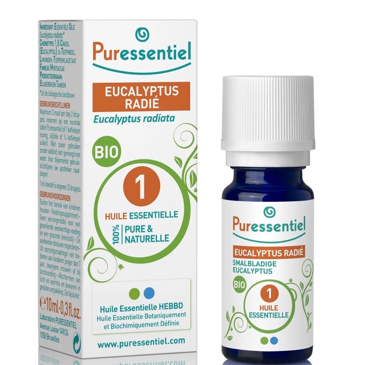 PURESSENTIEL EXPERT EUCALYPTUS RADIÉ HUILE ESSENTIELLE BIO 10ML