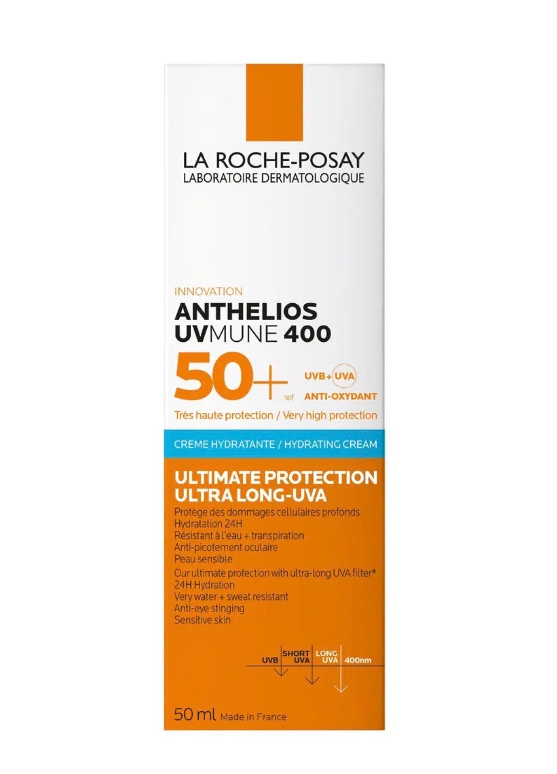 La Roche-Posay – Anthelios UVMUNE 400 Crème Hydra SPF 50+ – 50 ml