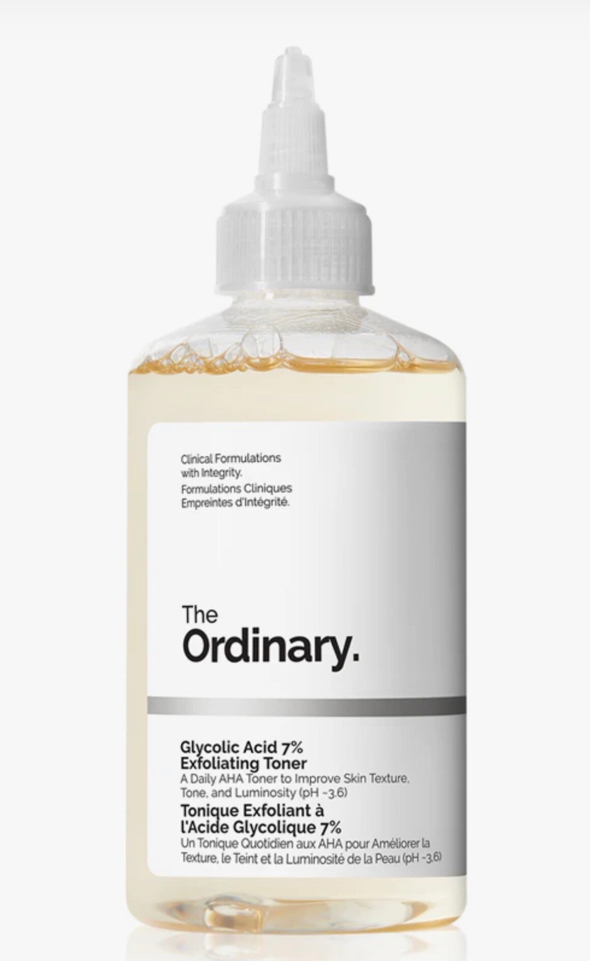 The Ordinary Glycolic Acid 7% Exfoliating Toner — lotion tonique nettoyante et exfoliante