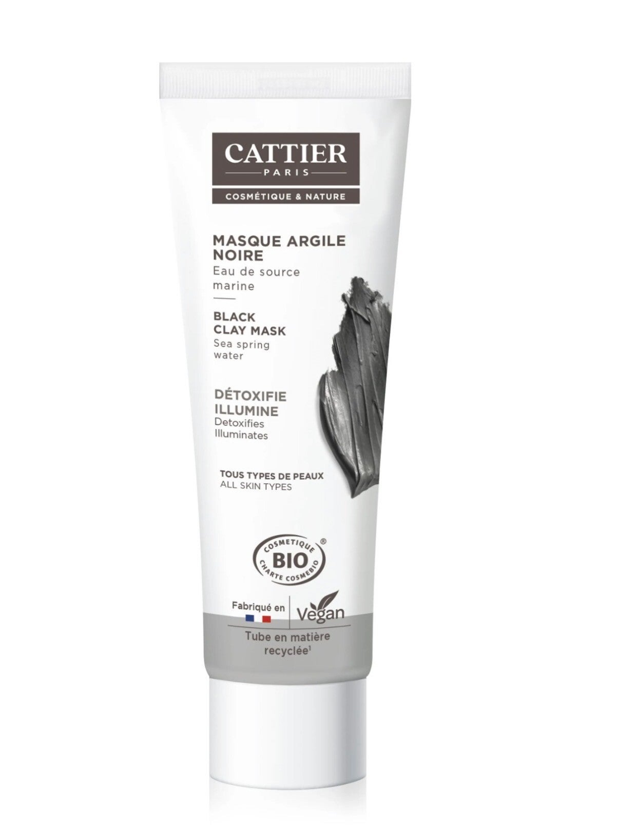 Cattier – Masque Visage Argile Noire Bio 100 ml