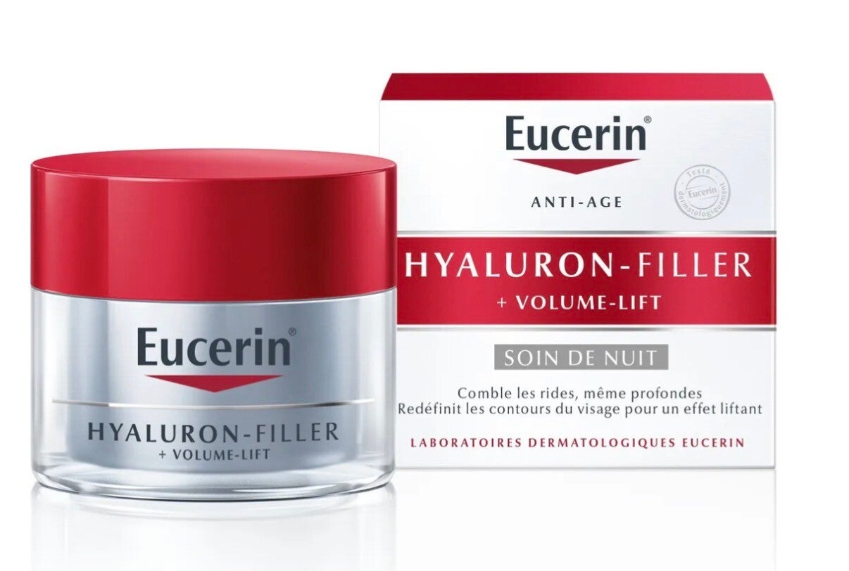 EUCERIN HYALURON-FILLER + VOLUME-LIFT SOIN DE NUIT CRÈME ANTI-RIDES & ANTI-ÂGE POT 50ML